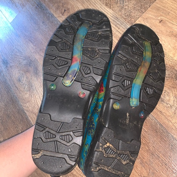 Sloggers floral waterproof rain garden clogs shoes size 10 - Picture 4 of 5